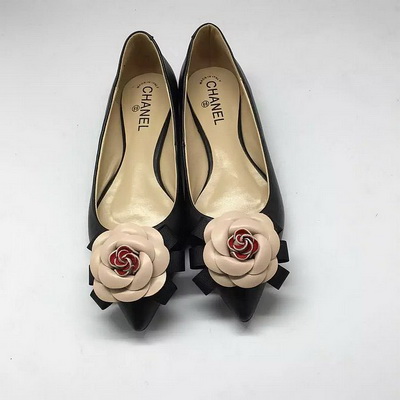 CHANEL Shallow mouth flat shoes Women--059